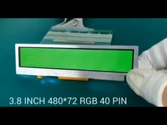 τύπος TFT LCD, ψήφισμα 480X72, RGB διεπαφή 40 καρφιτσών φραγμών 3,8 ίντσας, 300cd/m2,