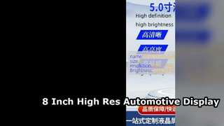 Οθόνη TFT LCD 8 ιντσών για οθόνες αυτοκινήτου