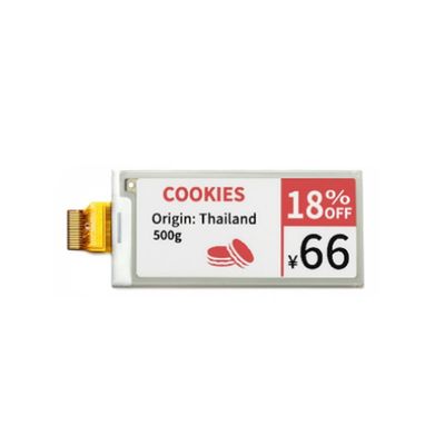 2.9 ίντσες Η-χαρτί οθόνη με ανάλυση 128x296 και SPI διεπαφή για ηλεκτρονικά ράφια και αυτοκόλλητες σημειώσεις