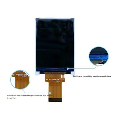 Οθόνη IPS TFT Χρώματος 2,0 ιντσών με διεπαφή MCU 6bit, Όλη η οπτική γωνία, Οπίσθιος φωτισμός 3 LED και ανάλυση 240x320 IC ST7789V