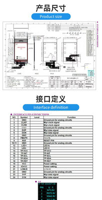 2.8 Inch IPS TFT Color Display with TP 480(RGB)x640 Resolution IC ST7701S MIPI Interface 300nits Brightness All View 6 LEDS Digital communication